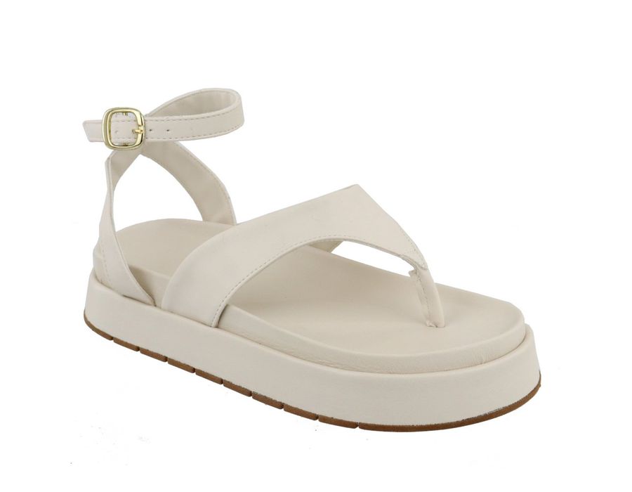 Sandália Flatform Bianca Off White | KUENTO SHOES