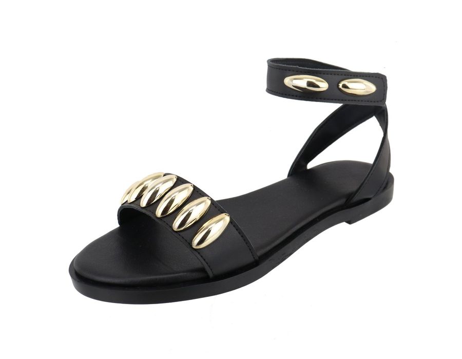 Flat Rasteira Nina Preta | KUENTO SHOES