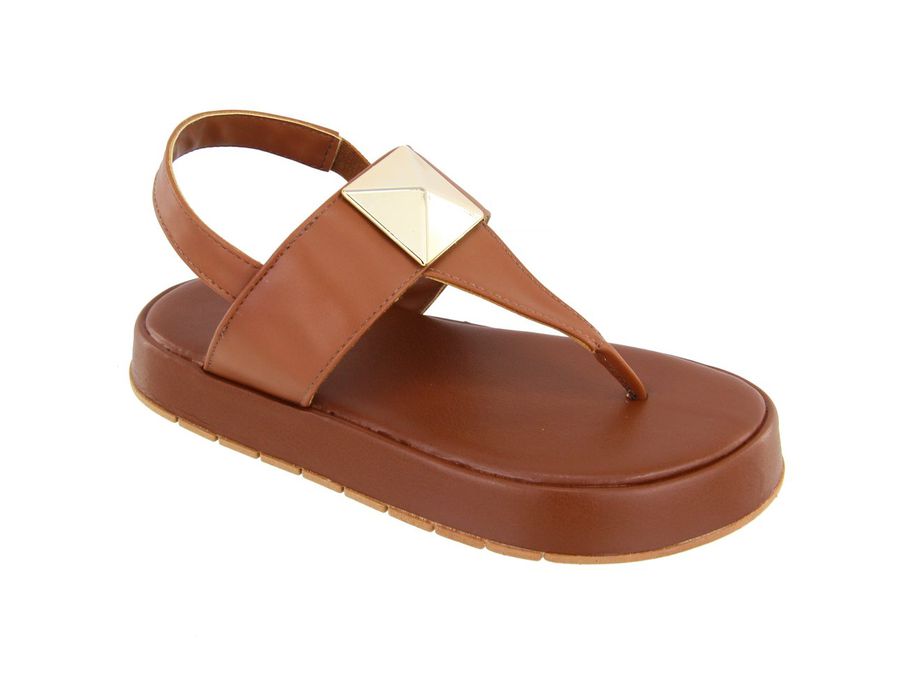 Sandália Flatform Cintia Caramelo | KUENTO SHOES